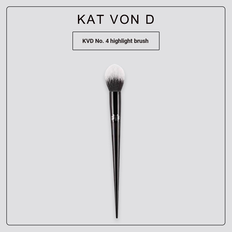 KVD เบอร์ 4 แปรงไฮไลท์รูปทรงเปลวไฟขนาดเล็กแปรงปัดแก้มแปรงคอนทัวร์แปรงแต่งหน้าใบหน้า