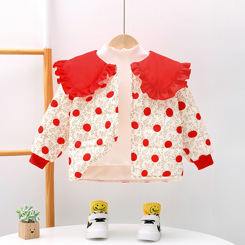 แจ็คเก็ตแบบเบาะสำหรับเด็ก แฟชั่นน่ารัก อบอุ่นในฤดูหนาว ปี 2024