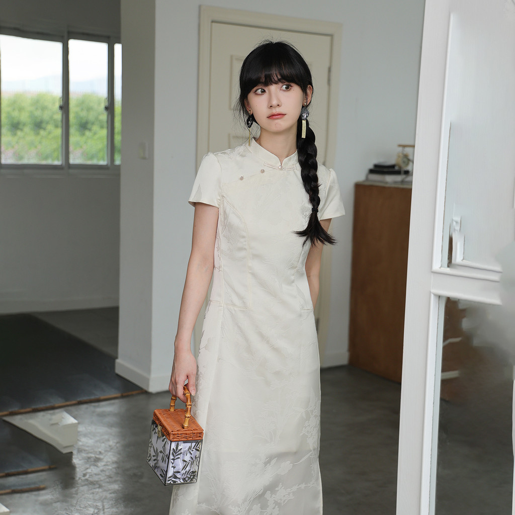 TOWN33 ชุดฉางแซมแบบกระโปรงเอวสูง Jacquard สไตล์จีน Z4M101