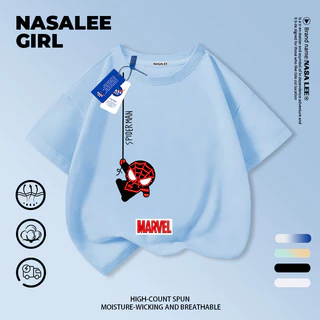 【สไตล์คลาสสิก】เสื้อยืดเด็ก NASA สีขาว ลายสไปเดอร์แมนห้อยหัว 3-16 ปี ใส่ได้ทั้งเด็กชายและเด็กหญิง