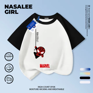 【สไตล์คลาสสิก】เสื้อยืดเด็ก NASA สีขาว ลายสไปเดอร์แมนห้อยหัว 3-16 ปี ใส่ได้ทั้งเด็กชายและเด็กหญิง