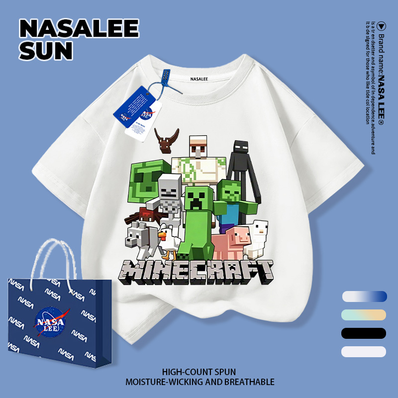 【ส่งจากกรุงเทพ】เสื้อยืดเด็ก 2026 ใหม่ แขนสั้น ลายคนบล็อกสุดเท่ 3-16 ปี ใส่ได้ทั้งเด็กชายและเด็กหญิง สไตล์กีฬา