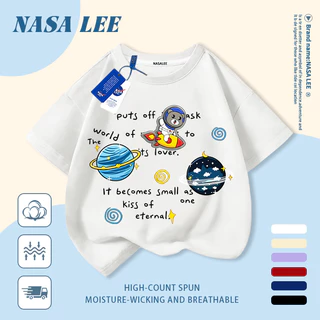 🚀 HOT ขายดี 2026 🚀 เสื้อยืดเด็ก NASA ลายหมีนักบินอวกาศกับดวงดาว 🐻 — Unisex หญิง-ชาย — สินค้าพร้อมส่ง ส่งด่วนทันที
