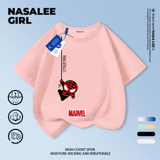 【สไตล์คลาสสิก】เสื้อยืดเด็ก NASA สีขาว ลายสไปเดอร์แมนห้อยหัว 3-16 ปี ใส่ได้ทั้งเด็กชายและเด็กหญิง