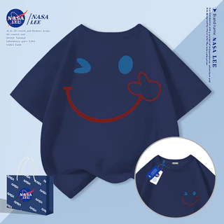 [กรุงเทพฯ จัดส่งภายในวันเดียว] ยิ้มใบหน้ารูปแบบที่เรียบง่ายเด็กเสื้อยืดครึ่งแขนชายหญิงทารกผ้าฝ้ายระบายอากาศสีขาวทั้งหมด-