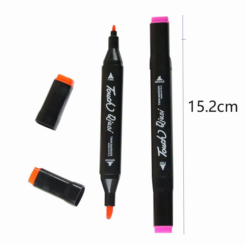 Mark Pen Set Oil Double Headed Color Student Art Drawing Brush Bag