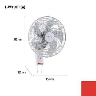 TOSHIBA พัดลมติดผนัง F-AWY50TH (W)