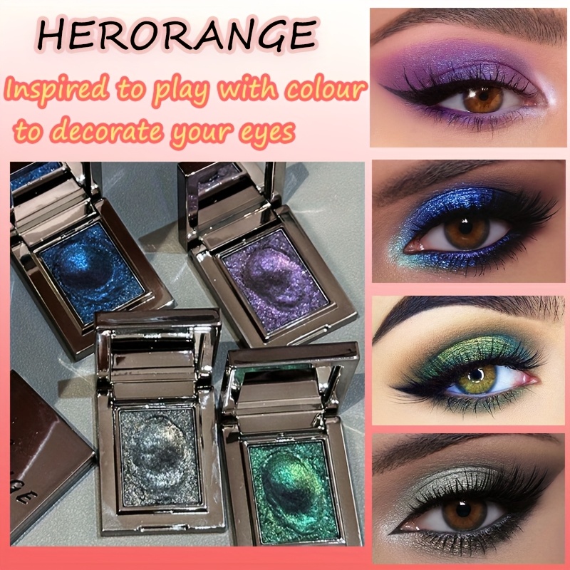 HERORANGE อายแชโดว์เดี่ยวเงากันน้ํา Sweatproof Party Gothic Makeup Choice อย่างเป็นทางการ
