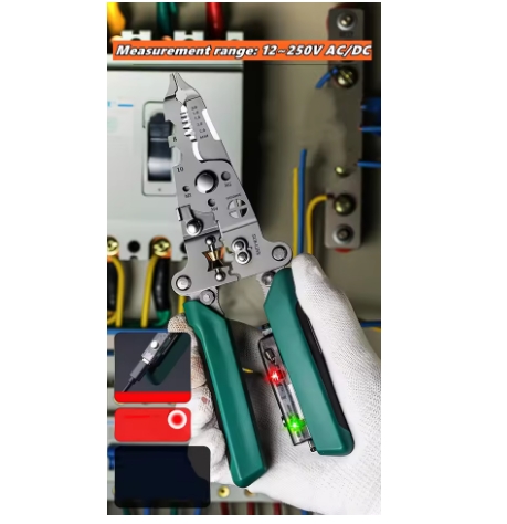 มัลติฟังก์ชั่น Wire Stripper ปากกาทดสอบไฟฟ้าเครื่องตัดสายเคเบิลแบบพับได้ Crimper เครื่องมือสําหรับตัดและสายไฟประเภท A/B/C 1 PC ราคา ถูกที่สุด ดีลบีเคเค แกลเลอรีภาพที่ 4