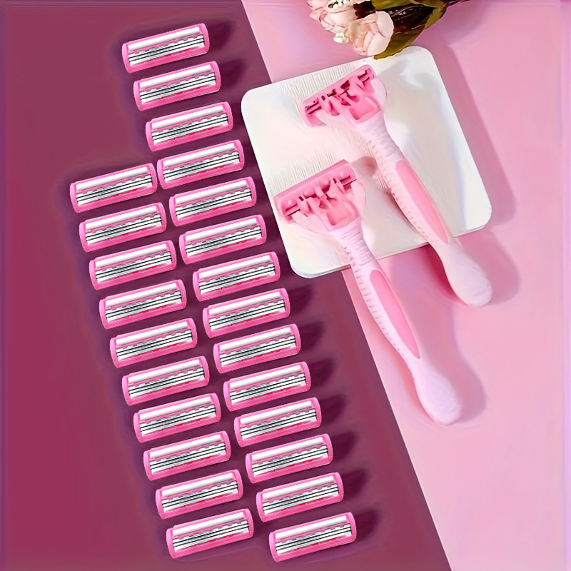 เครื่องโกนหนวดใบหน้าและมีดโกนคิ้วสําหรับผู้หญิง | ลบพีชฝอยปลอดภัย | ใบมีดยาม 3 ชั้นสําหรับผิวแพ้ง่าย | เครื่องโกนหนวดสําหรับผู้หญิง