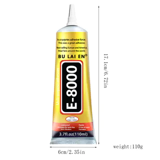 E8000 กาว – กาวซุปเปอร์อเนกประสงค์ กันน้ำและทนความร้อน ยึดติดวัสดุหลากหลายชนิด