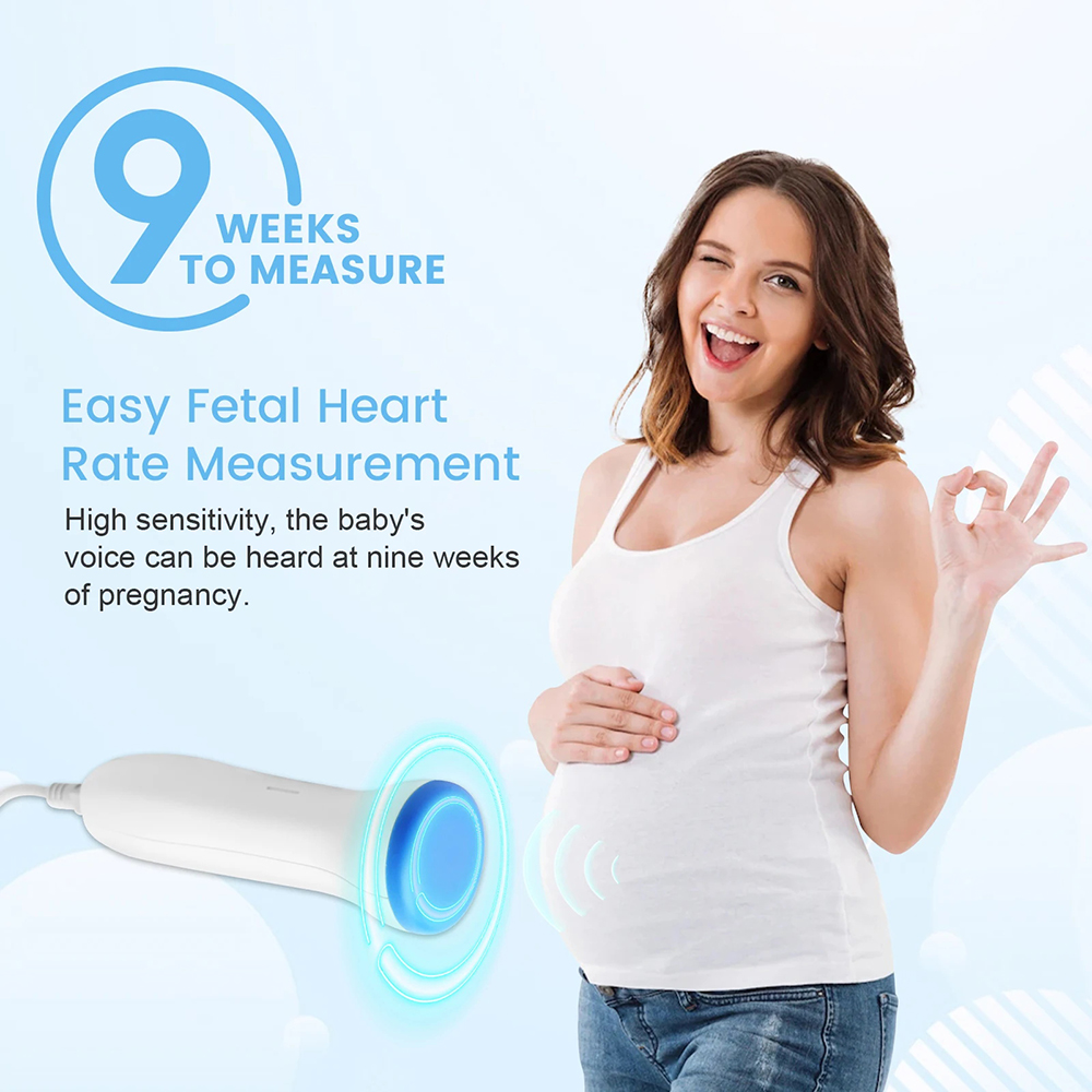 3MHz ทารกในครรภ์ Doppler เด็ก Heartbeat Monitor จอแสดงผล LCD Peace Of Mind ปลอดภัยชาร์จการตั้งครรภ์ Tracker Essential ของขวัญสําหรับแม่ใหม่สีชมพูสีฟ้า ราคา ถูกที่สุด ดีลบีเคเค แกลเลอรีภาพที่ 5