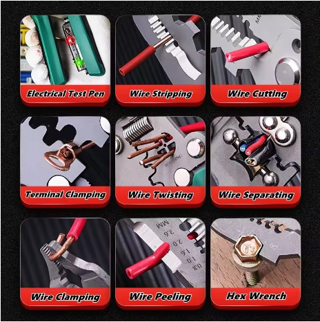มัลติฟังก์ชั่น Wire Stripper ปากกาทดสอบไฟฟ้าเครื่องตัดสายเคเบิลแบบพับได้ Crimper เครื่องมือสําหรับตัดและสายไฟประเภท A/B/C 1 PC ราคา ถูกที่สุด ดีลบีเคเค แกลเลอรีภาพที่ 6