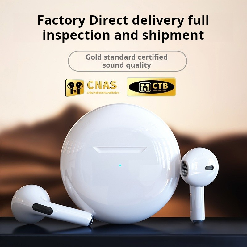 หูฟังขนาดเล็ก TWS Pro6 หูฟังไร้สายบลูทูธไฮไฟสเตอริโอกีฬาชุดหูฟังหูฟัง