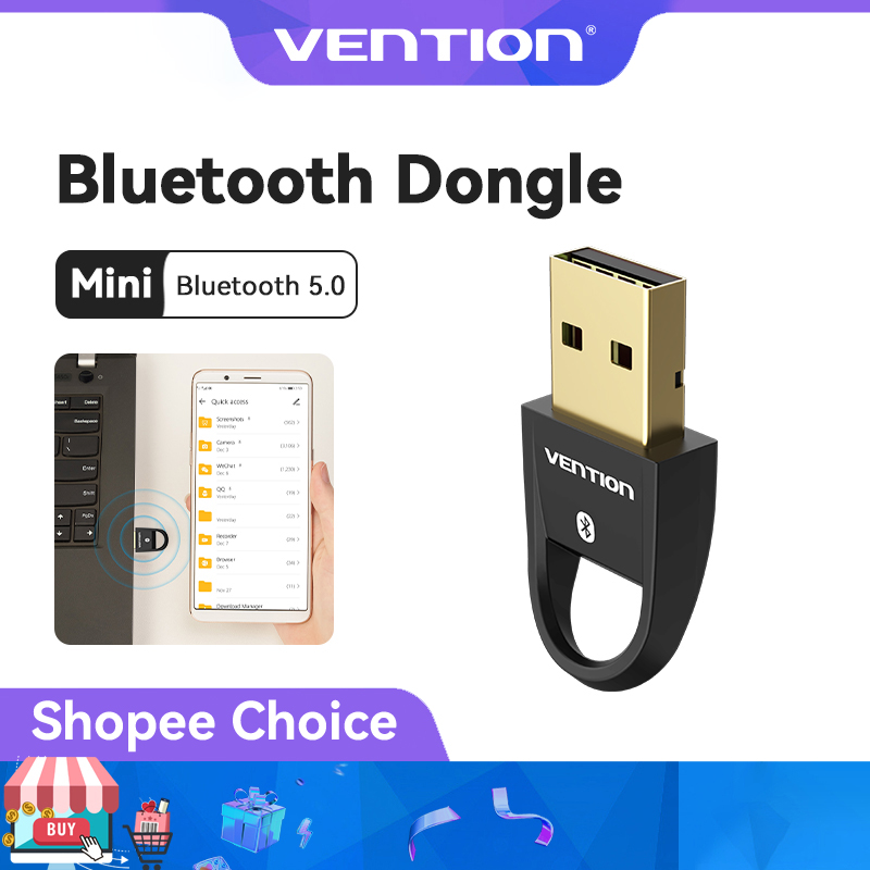 Vention เครื่องส่งสัญญาณ Usb Bluetooth 5.0 ไร้สาย Dongle เครื่องรับสัญญาณเสียงสําหรับชุดหูฟังพีซี