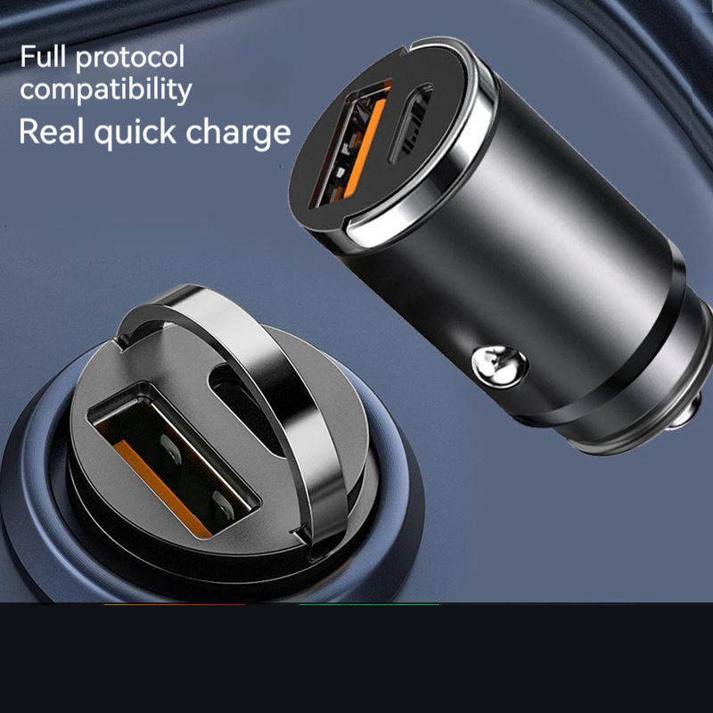 ที่ชาร์จแบตในรถที่มองไม่เห็น Super Fast Charge เทรนด์แฟชั่นรถยนต์ 12-24V สวยงามและ Vans Universal