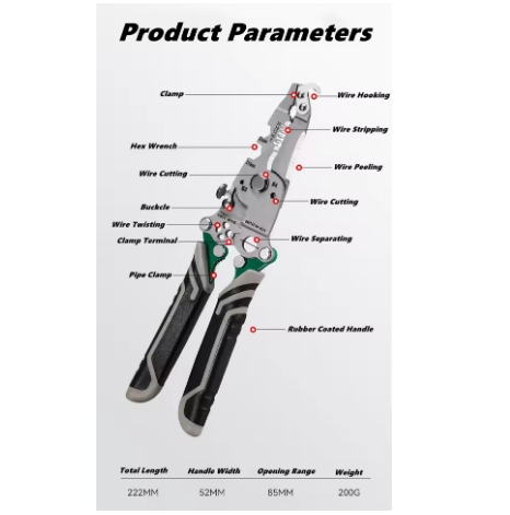 มัลติฟังก์ชั่น Wire Stripper ปากกาทดสอบไฟฟ้าเครื่องตัดสายเคเบิลแบบพับได้ Crimper เครื่องมือสําหรับตัดและสายไฟประเภท A/B/C 1 PC ราคา ถูกที่สุด ดีลบีเคเค แกลเลอรีภาพที่ 2