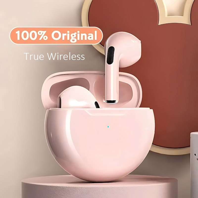 หูฟังขนาดเล็ก TWS Pro6 หูฟังไร้สายบลูทูธไฮไฟสเตอริโอกีฬาชุดหูฟังหูฟัง