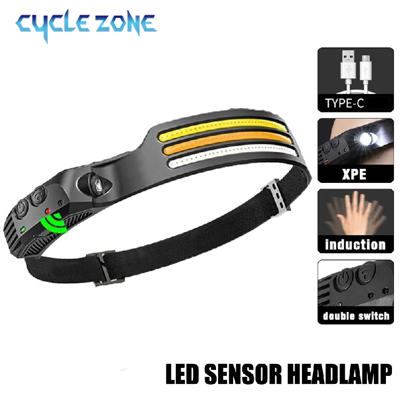 ไฟฉายติดหัว Led รีชาร์จได้ สำหรับตกปลา วิ่ง ตั้งแคมป์ ขี่จักรยาน