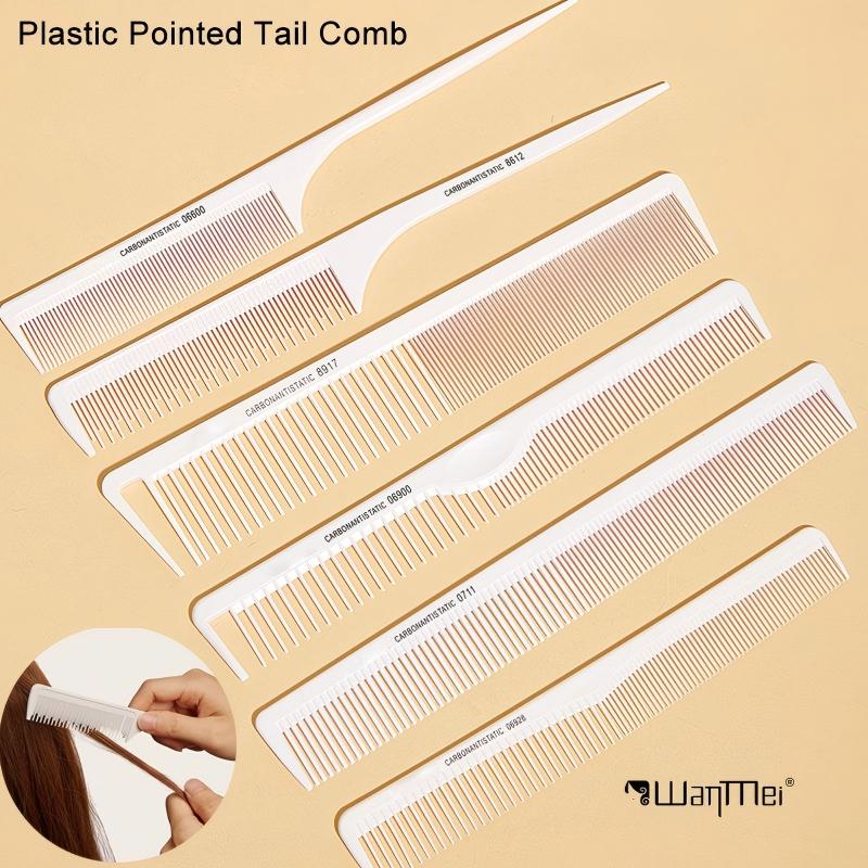 Anti-Static ตัด Professional Finishing หวีพลาสติก Pointed Tail หวีแปรง Salon Hairdressing เฉพาะจัดแต่งทรงผม One-way สาน