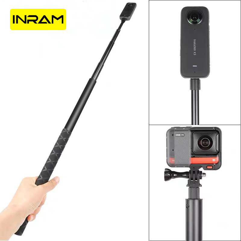 1.2m 2M 3M ไม้เซลฟี่ที่มองไม่เห็นสําหรับ Insta360 X4 one X3 X2 oners oner Selfie Stick Bullet Time Bundle Handle สําหรับ Insta360 Panoramic กล้องอุปกรณ์เสริม Telescopic extension กล้อง