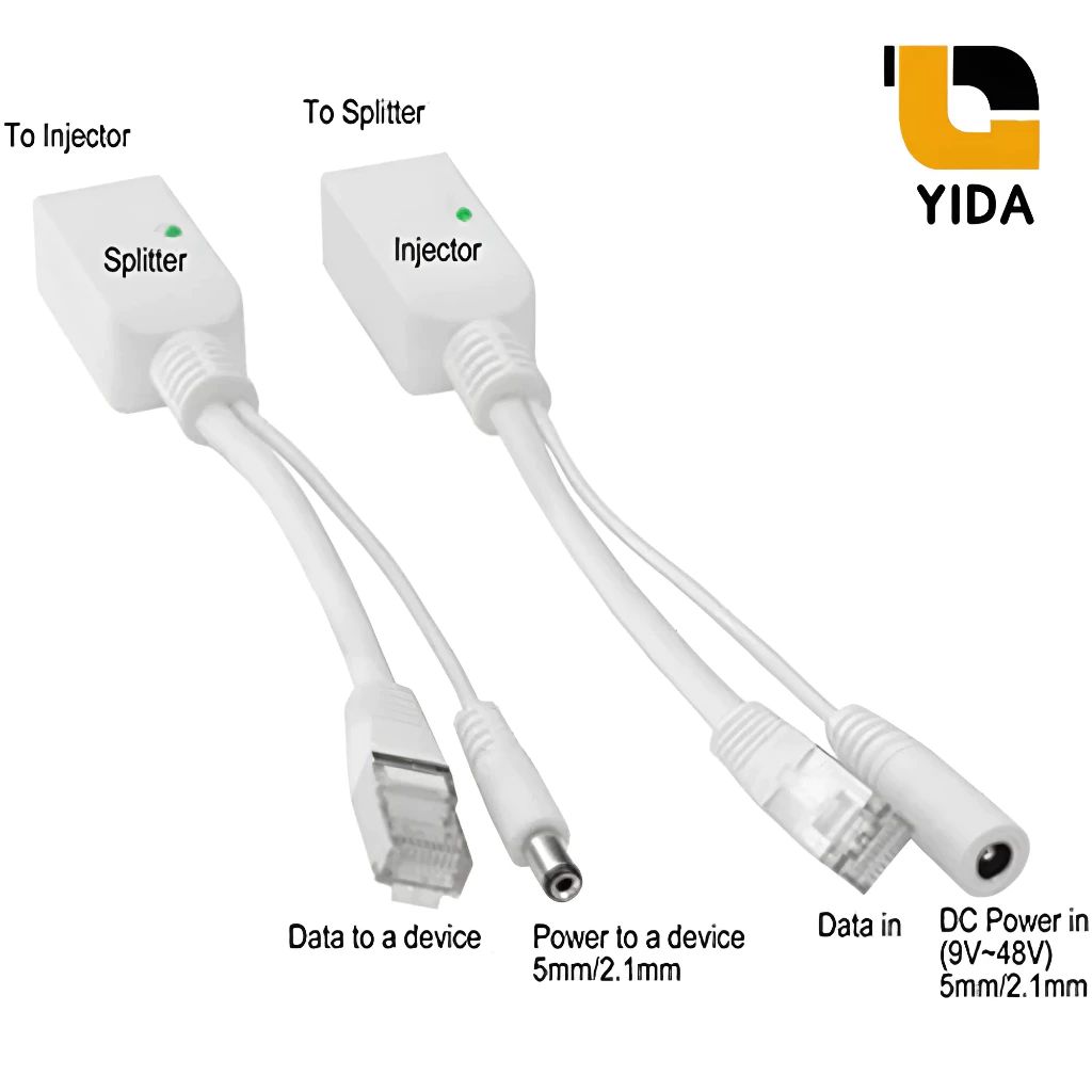 Adapter POE Passive Power Over Ethernet Adapter Injector + Splitter Kit คละสี