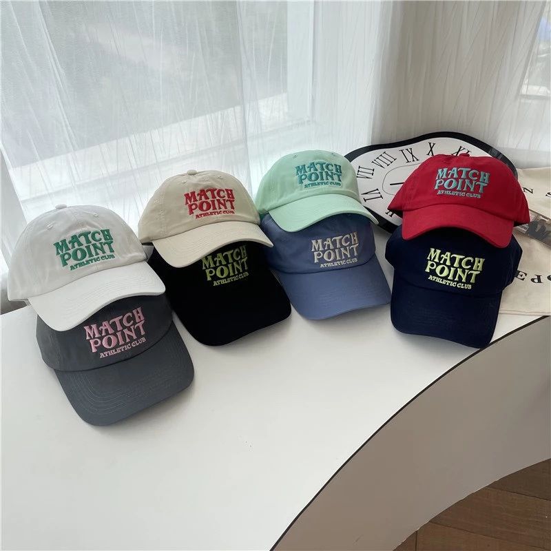 หมวกแก๊ปเบสบอลสไตล์ปักลาย Match Point มีให้เลือก 4 สี