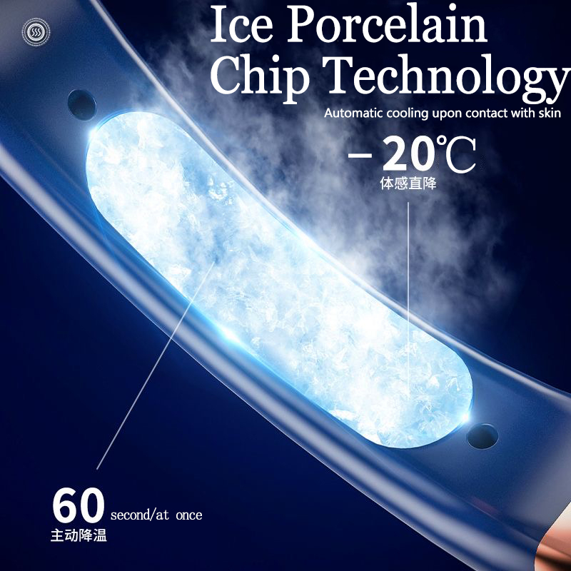 แบบพกพาแขวนคอพัดลมมือ Usb ชาร์จดิจิตอลจอแสดงผล Leafless พัดลมแบบพกพากลางแจ้งฤดูร้อน kipas Leher