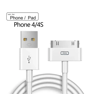 สายชาร์จข้อมูล USB 1M สําหรับ iPhone 4 4s 3G 3GS iPad 1 2 3 และโทรศัพท์ Touch
