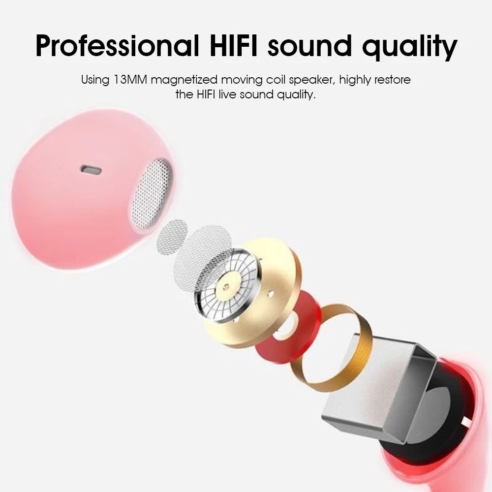 Hqai U19 Macaron Color 3.5 มม. หูฟังไฮไฟหูฟังชนิดใส่ในหู