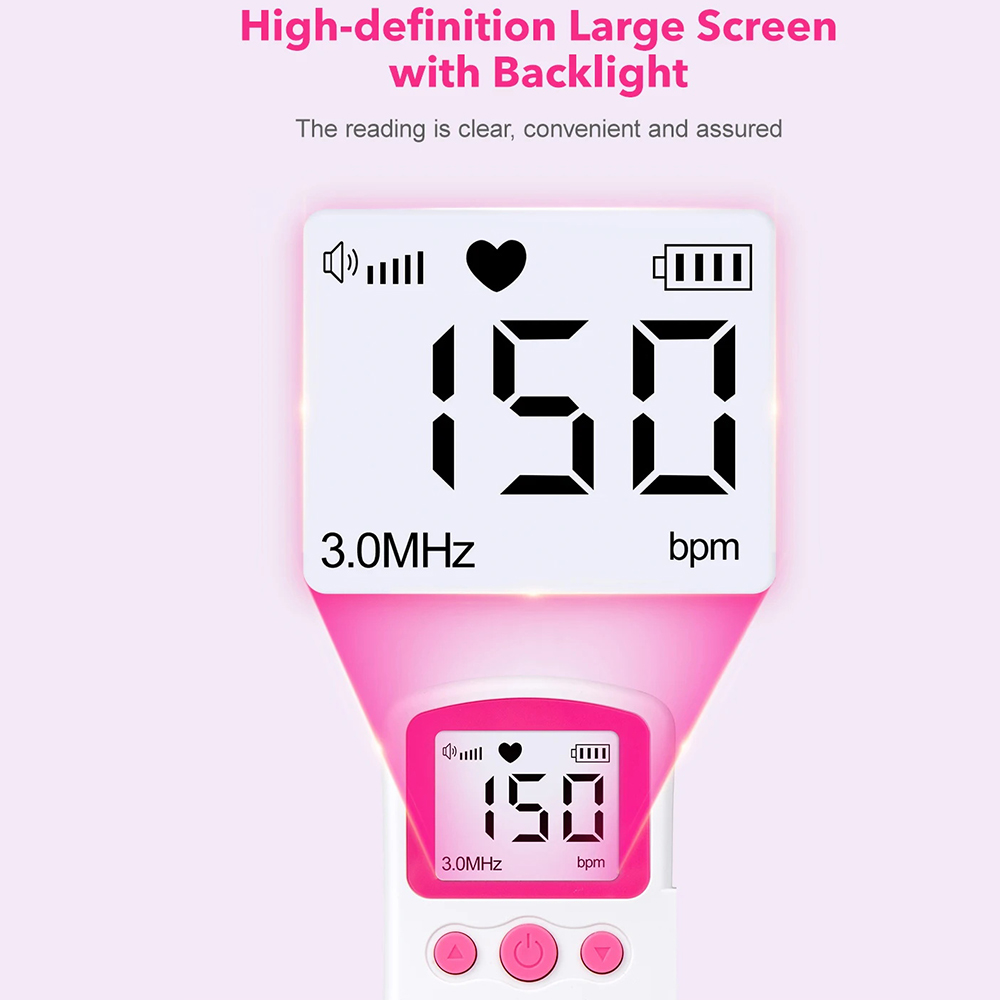 3MHz ทารกในครรภ์ Doppler เด็ก Heartbeat Monitor จอแสดงผล LCD Peace Of Mind ปลอดภัยชาร์จการตั้งครรภ์ Tracker Essential ของขวัญสําหรับแม่ใหม่สีชมพูสีฟ้า ราคา ถูกที่สุด ดีลบีเคเค แกลเลอรีภาพที่ 6