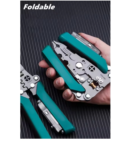 มัลติฟังก์ชั่น Wire Stripper ปากกาทดสอบไฟฟ้าเครื่องตัดสายเคเบิลแบบพับได้ Crimper เครื่องมือสําหรับตัดและสายไฟประเภท A/B/C 1 PC ราคา ถูกที่สุด ดีลบีเคเค แกลเลอรีภาพที่ 5