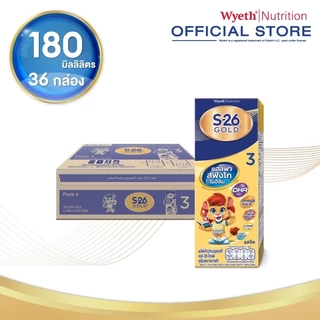 [Gift] นมกล่อง เอส 26 ยูเอชที โกลด์ สูตร 3 (36 กล่อง) ยกลัง x1 S-26 Gold UHT Formula3 x1 cases (สินค้าสมนาคุณงดจำหน่าย)