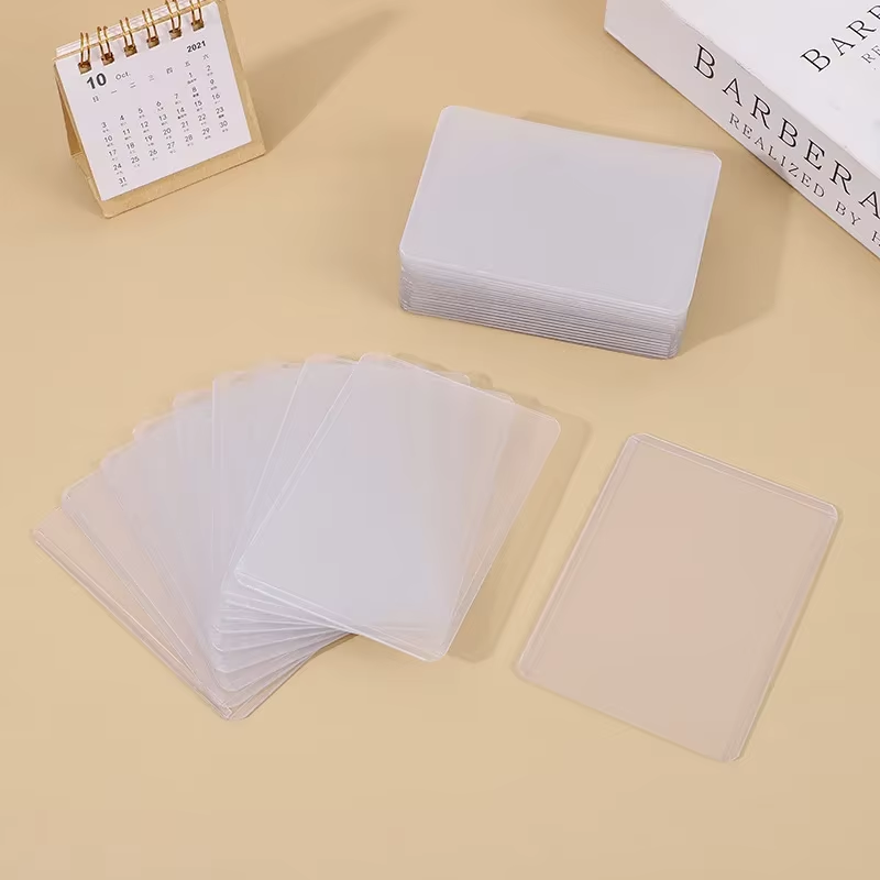 10 ชิ้น Toploader ซองใส่บัตรหนา Photocard Protector, แขนด้านในใสผู้ถือบัตรเกม