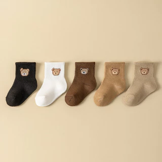 ถุงเท้าแรกเกิดสําหรับเด็กผู้หญิง&เด็กผู้ชาย 5-Pack - Soft Breathable Low-Cut สําหรับทารกและเด็กวัยหัดเดิน (1-5 ปี)