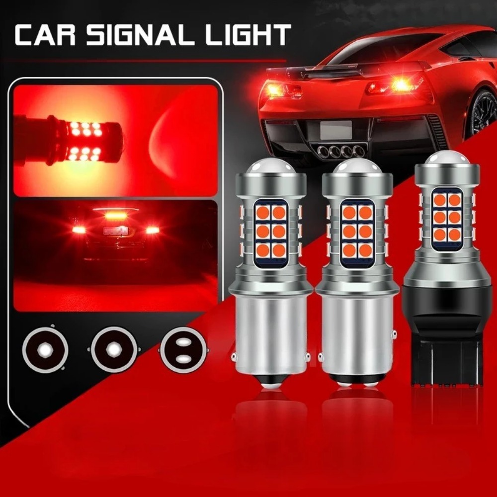 For Honda/Toyota/Nissan27 หลอดไฟเบรก LED - Flash & Non-Flash T20/7443 1157/P21-5W