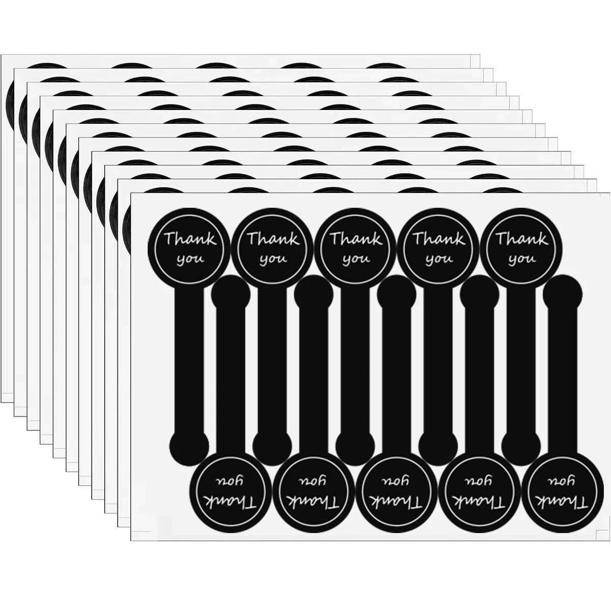 ขอบคุณสติกเกอร์ฉลากยาว 100 ชิ้น – สติ๊กเกอร์ตกแต่งสําหรับบรรจุภัณฑ์