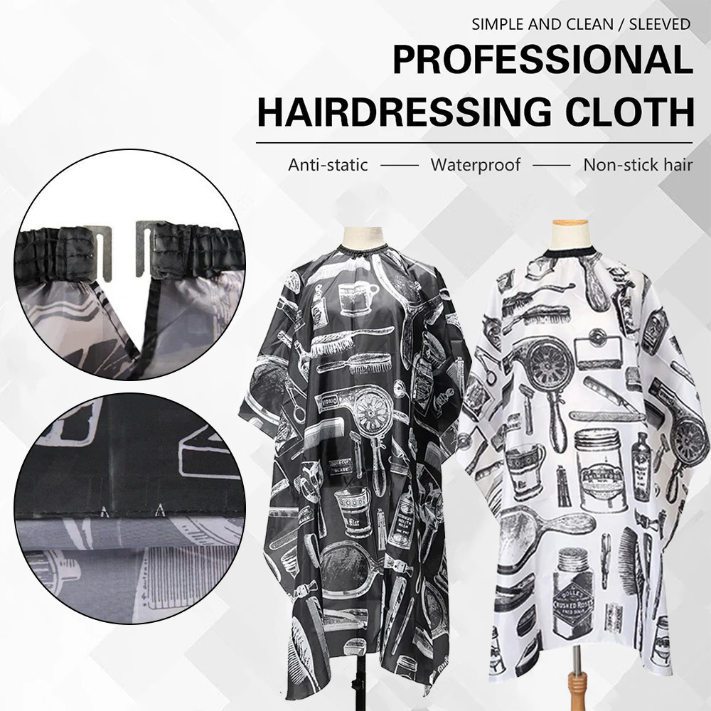 Wanmei Professional Hairdressing Cape ผ้าร้านทําผมกันน้ําสําหรับตัดผม,ล้างผม,ระบายสี,ผู้ใหญ่และเด็กตัดผมผ้ากันเปื้อน Smock