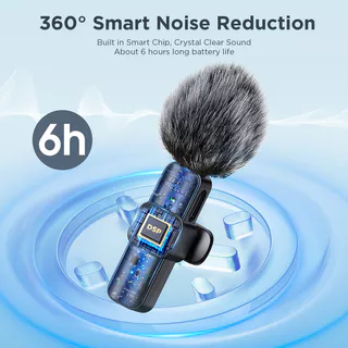 Lavalier Mini ไมโครโฟนไร้สายสําหรับสมาร์ทโฟนพีซีสําหรับ Vlog Audio Video Recording เกมการสอน