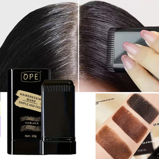 Bastão De Tintura Rápida Para Cobertura De Cabelo Cinza De Longa Duração Com Pincel Presente De Feriado