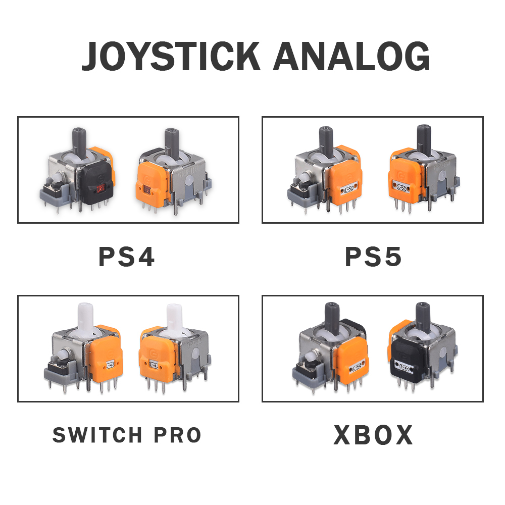 2PCS 3D Hall Effect จอยสติ๊กเปลี่ยนคอนโทรลเลอร์อุปกรณ์ซ่อมสําหรับ PS4/PS5/Switch Pro/Xbox