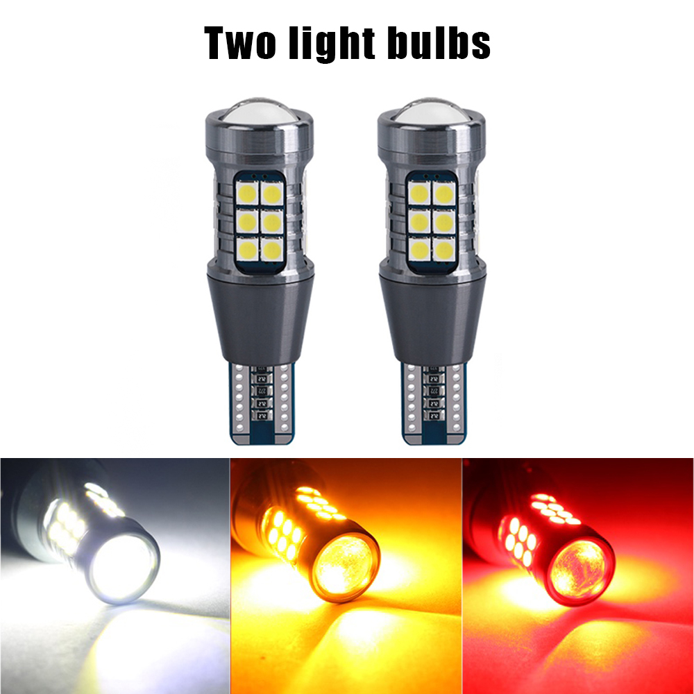 หลอดไฟ LED T15 3030 27SMD เปลี่ยนไฟจอดรถ/ถอยหลัง/เลี้ยว/ป้ายทะเบียน