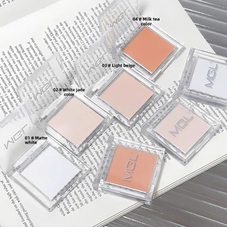 Single - Color Highlighting Powder Compact Chromogenic and Brightening, Pure White Eye Shadow Powder ของขวัญวันวาเลนไทน์