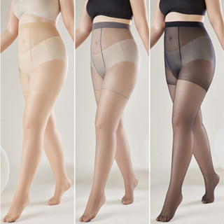 ถุงน่องเชียร์พลัสไซส์ 20D - สีดํา/สีผิว | ซีเคียว ฟิต สําหรั…