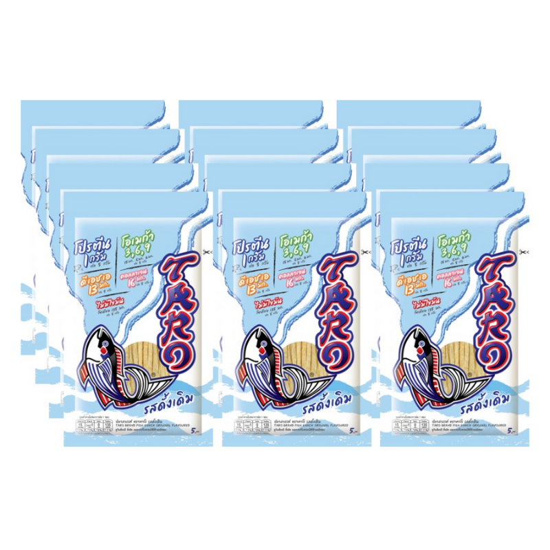 [แพ็ค 12] TARO ทาโร ขนมปลาเส้น ขนาด 5 บาท รสดั้งเดิม 5ก. - รูปที่ 2