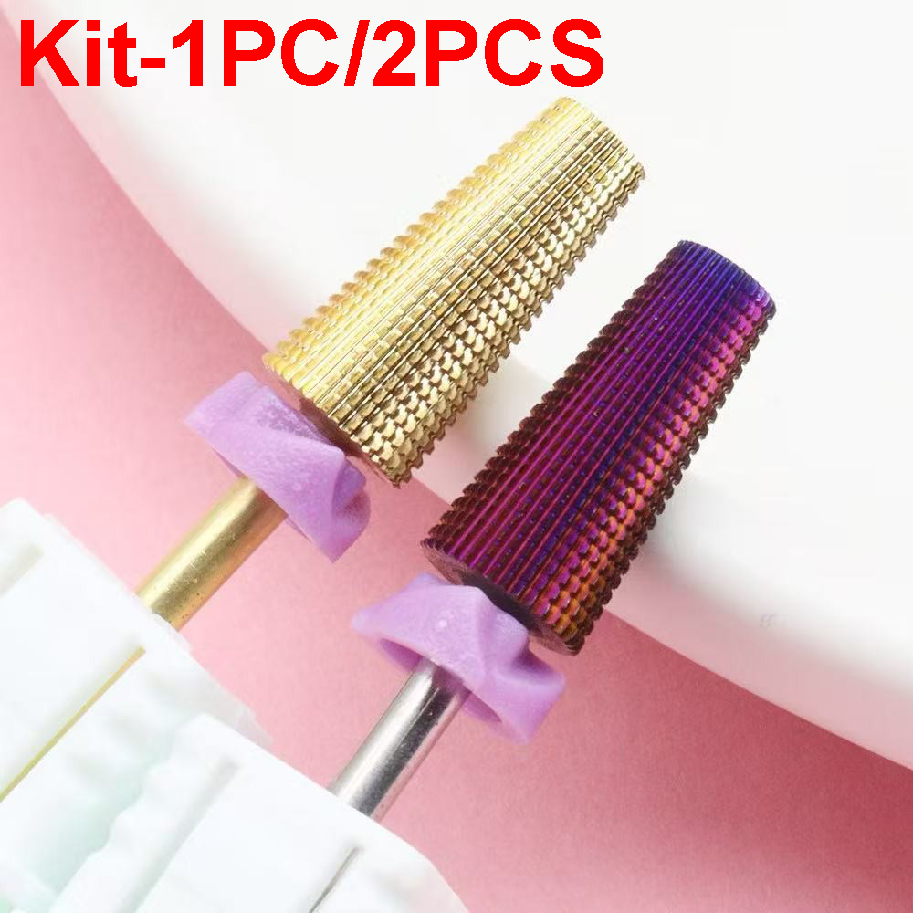 ชุดดอกเจาะเล็บ 5 in 1 แบบมัลติฟังก์ชัน KIt-1PC/2PCS ทำจากเหล็กทังสเตนและคาร์ไบด์ สำหรับการกำจัดเจลระยะยาว