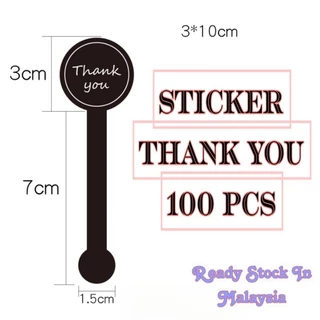 ขอบคุณสติกเกอร์ฉลากยาว 100 ชิ้น – สติ๊กเกอร์ตกแต่งสําหรับบรรจุภัณฑ์