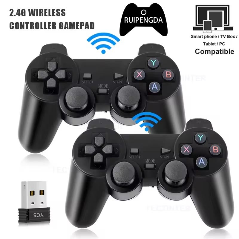 2 ชิ้น 2.4 Ghz Wireless Gamepad PC Controller เกม Stick GD10 M8 คอนโซลจอยสติ๊กสําหรับ Android TV