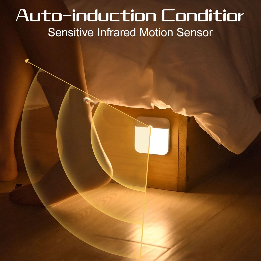 LED Motion Sensor ไฟกลางคืน Type-C โคมไฟตู้ไร้สายแบบชาร์จไฟได้ ราคา ถูกที่สุด ดีลบีเคเค แกลเลอรีภาพที่ 6