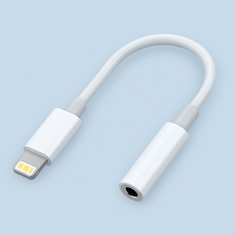 อะแดปเตอร์แจ็คเสียงแปดพินเป็น 3.5 มม | สายแปลงหูฟัง AUX สําหรับ iPhone 7 8 11 12 13 14 Plus | เฉพาะเพลง (ไม่มีไมค์/โทร)